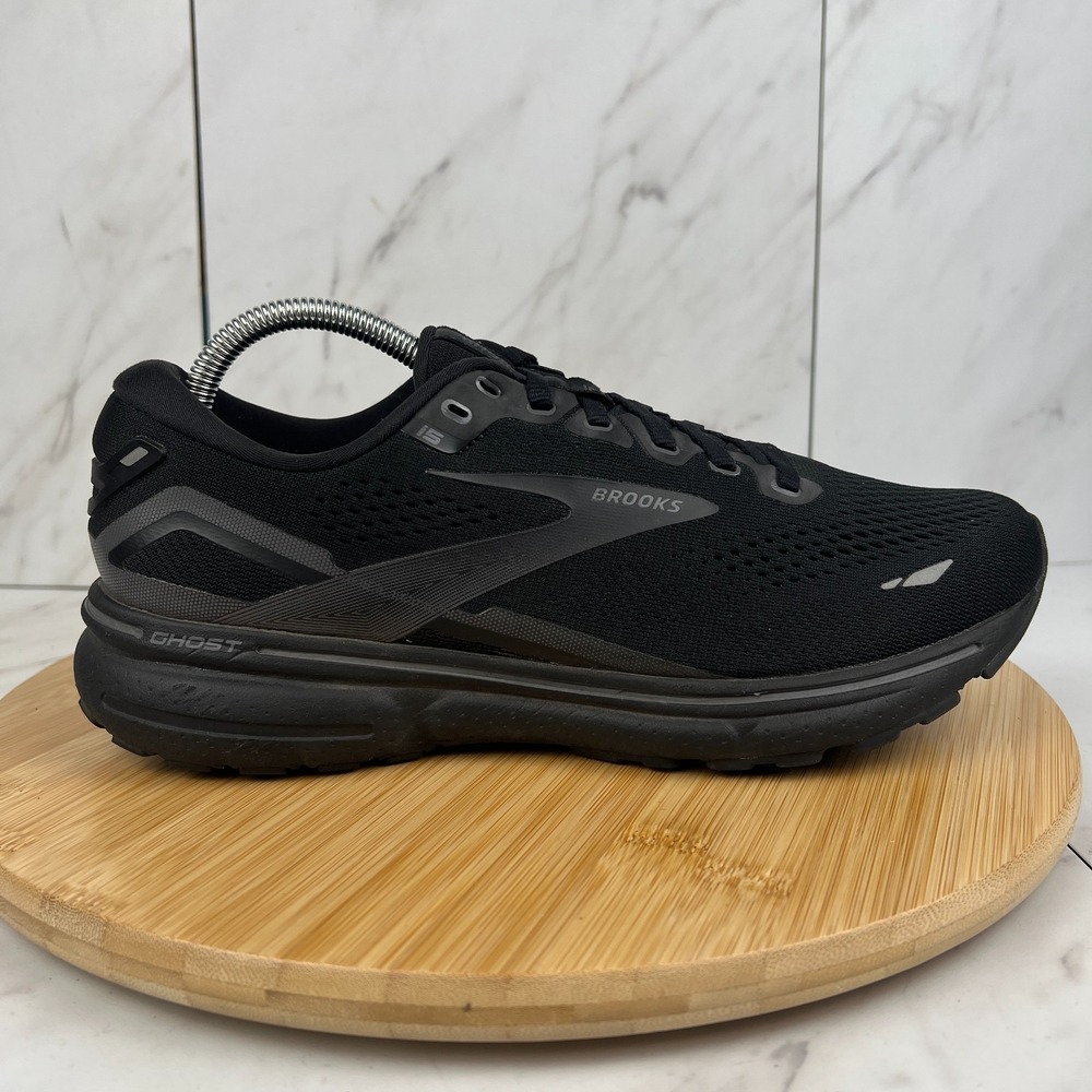 Brooks Ghost 15 Womens Size 10 B Triple Black Running Walk Gym Shoes 1203801B020